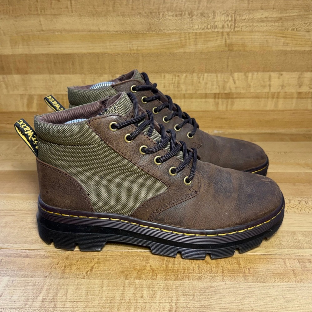 Dr. Martens Bonny II Brown Leather Nylon Utility Boots Mens 6 Womens 7
